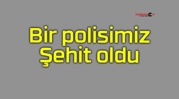 Bir Polisimiz Şehit oldu