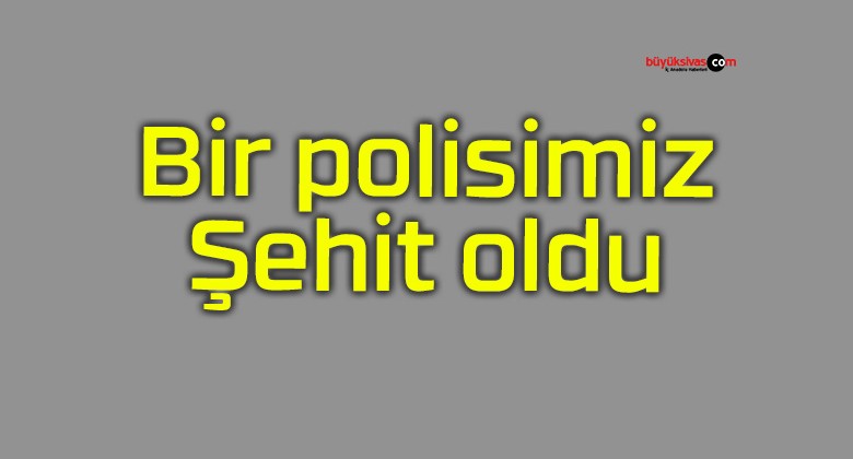 Bir Polisimiz Şehit oldu