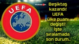 Beşiktaş kazandı! UEFA ülke puanı değişti! İşte sıralamada son durum..