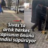 Sivas’ta Vatandaşlar, Kapı Önlerini Kendi Ellerinden Temizliyor