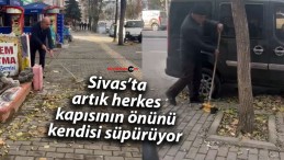 Sivas’ta Vatandaşlar, Kapı Önlerini Kendi Ellerinden Temizliyor