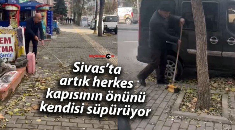 Sivas’ta Vatandaşlar, Kapı Önlerini Kendi Ellerinden Temizliyor