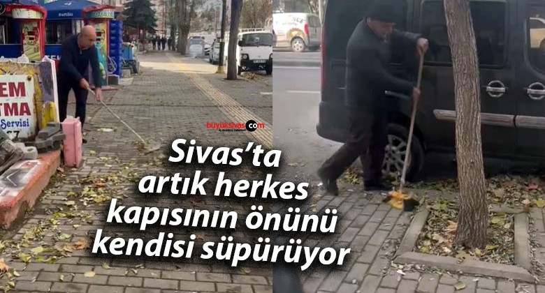 Sivas’ta Vatandaşlar, Kapı Önlerini Kendi Ellerinden Temizliyor