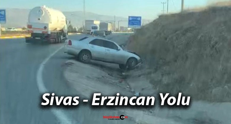 Sivas-Erzincan Karayolunda Trafik Kazası: Araç Şarampole Yuvarlandı