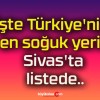 İşte Türkiye’nin en soğuk yeri! Sivas’ta listede..