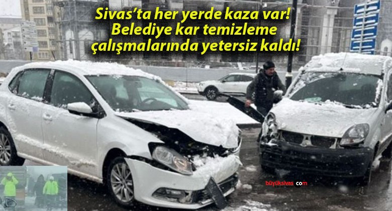 Sivas Kar Altında Belediyeden Karla Mücadele Yok!