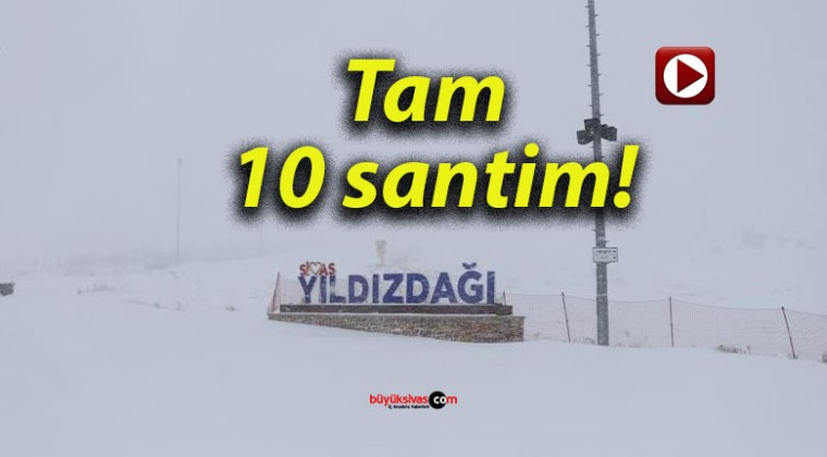 Yıldız Dağı Kayak Merkezi’nde kar kalınlığı 10 santimetreye ulaştı!