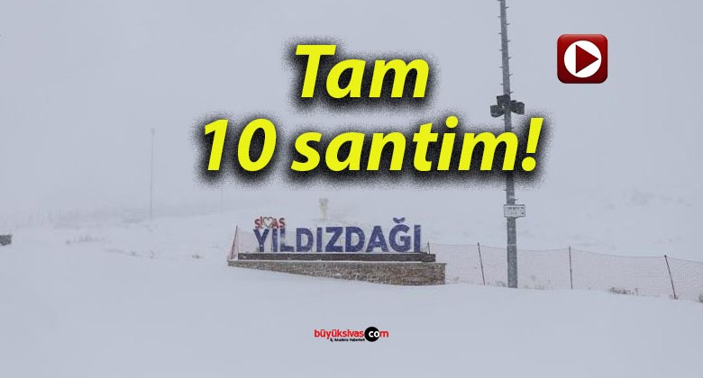 Yıldız Dağı Kayak Merkezi’nde kar kalınlığı 10 santimetreye ulaştı!