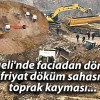 Kocaeli’nde faciadan dönüldü! Hafriyat döküm sahasında toprak kayması…