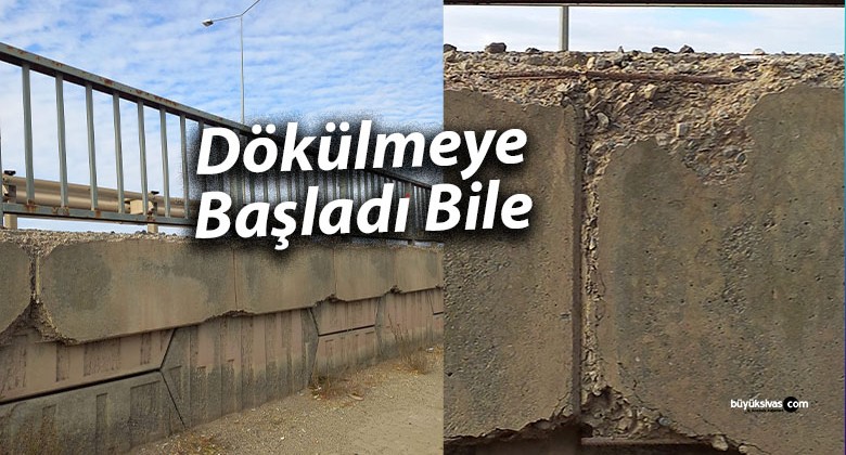 Halil Rıfat Paşa Köprülü Kavşağı’nda Betonlar Dökülmeye Başladı!