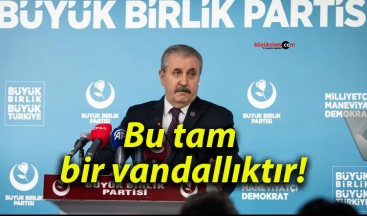 Bu tam bir vandallıktır!