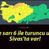 38 ile sarı 6 ile turuncu uyarı! Sivas’ta var!