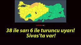 38 ile sarı 6 ile turuncu uyarı! Sivas’ta var!