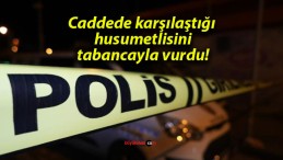 Caddede karşılaştığı husumetlisini tabancayla vurdu!