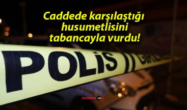 Caddede karşılaştığı husumetlisini tabancayla vurdu!