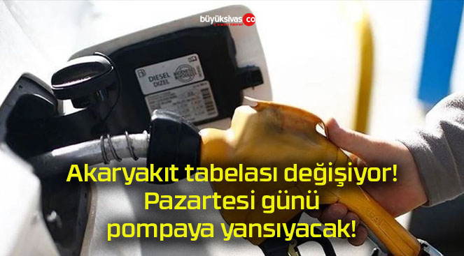 Akaryakıt tabelası değişiyor! Pazartesi günü pompaya yansıyacak!