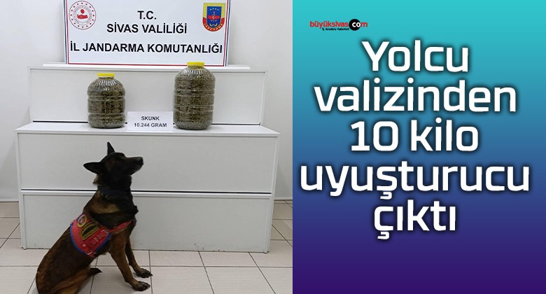 Yolcu valizinden 10 kilo uyuşturucu çıktı