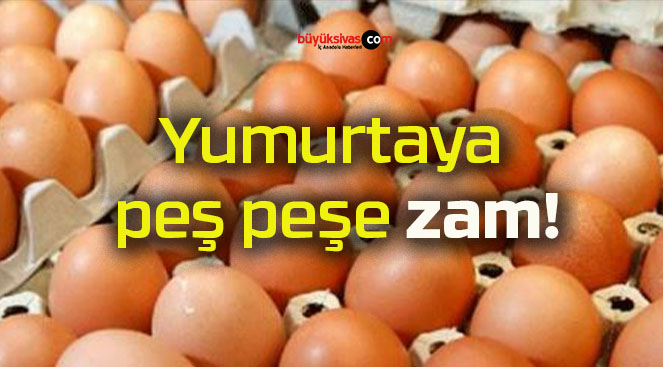 Yumurtaya peş peşe zam!