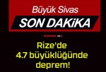 Rize’de 4.7 büyüklüğünde deprem!