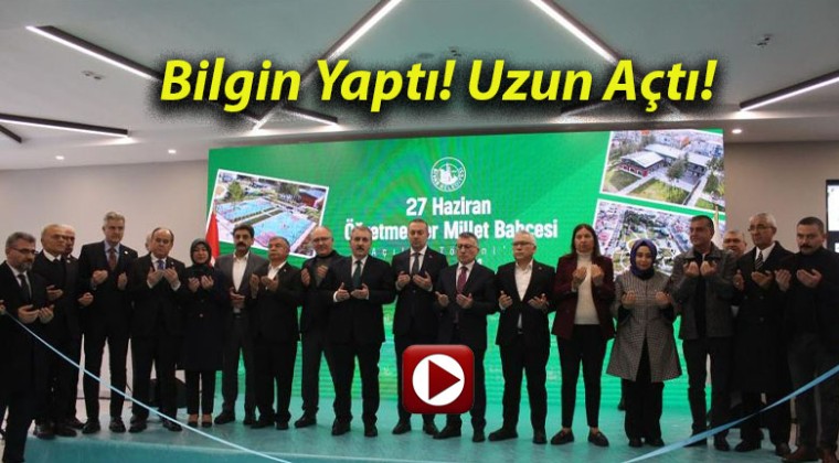 Sivas’ta 27 Haziran Öğretmenler Millet Bahçesi açıldı!