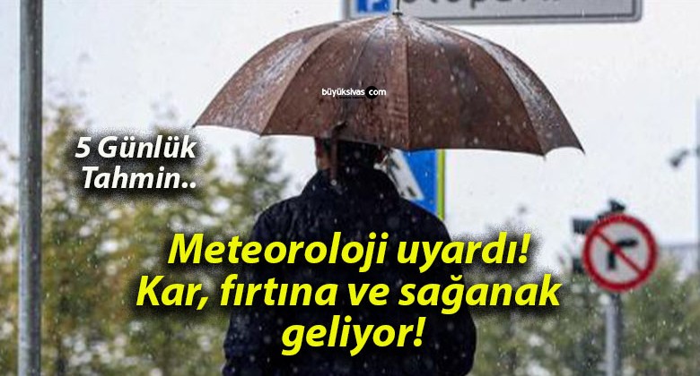 Meteoroloji uyardı! Kar, fırtına ve sağanak geliyor!