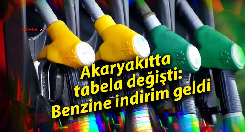 Akaryakıtta tabela değişti: Benzine indirim geldi