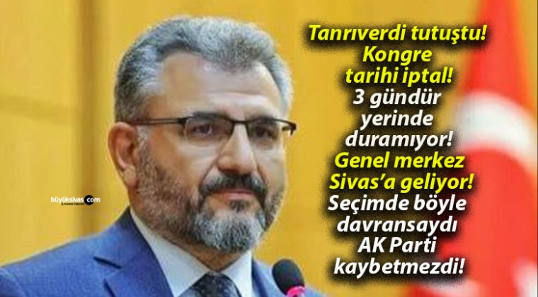 AK Parti Genel Merkezi Sivas’ta İnceleme Yapacak! Tanrıverdi Krizi Gündemde!