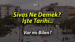 Sivas Ne Demek? İşte Tarihi..