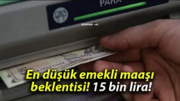 En düşük emekli maaşı beklentisi: 15 bin lira!