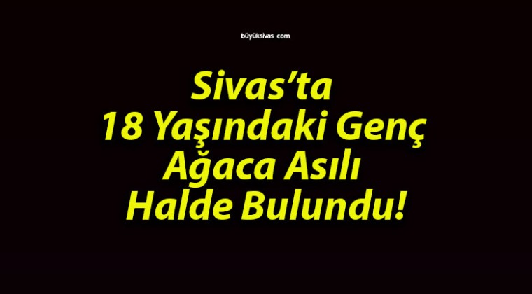 Sivas’ta 18 Yaşındaki Genç Ağaca Asılı Halde Bulundu!