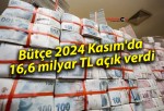 Bütçe 2024 Kasım’da 16,6 milyar TL açık verdi