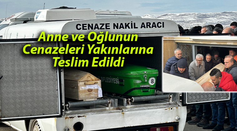 Aile içi cinayete kurban giden anne ve oğlunun cenazeleri yakınlarına teslim edildi