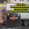 Sivas’ta Makaron Kaçakçılığı Operasyonu! 5.9 Milyon Dal Ele Geçirildi!