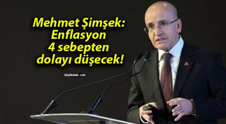 Mehmet Şimşek: Enflasyon 4 sebepten dolayı düşecek!