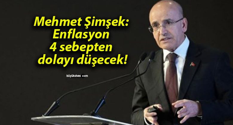 Mehmet Şimşek: Enflasyon 4 sebepten dolayı düşecek!