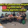 Sivas’ta jandarma ekipleri öğrencilere trafik eğitimi verdi!