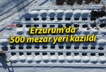 Erzurum’da 500 mezar yeri kazıldı