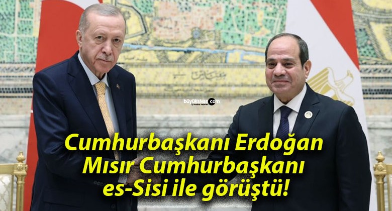 Cumhurbaşkanı Erdoğan Mısır Cumhurbaşkanı es-Sisi ile görüştü!