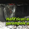 Hafif ticari araç şarampole uçtu