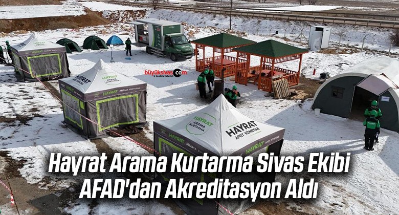 Hayrat Arama Kurtarma Sivas Ekibi AFAD’dan Akreditasyon Aldı