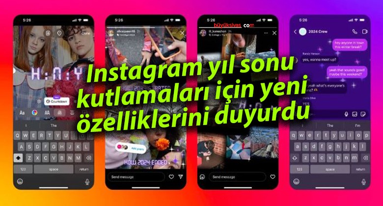 Instagram yıl sonu kutlamaları için yeni özelliklerini duyurdu