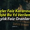 Gözler Faiz Kararında! İşte Bu Yıl Verilen Aylık Faiz Oranları..