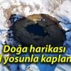 Doğa harikası göl yosunla kaplandı!