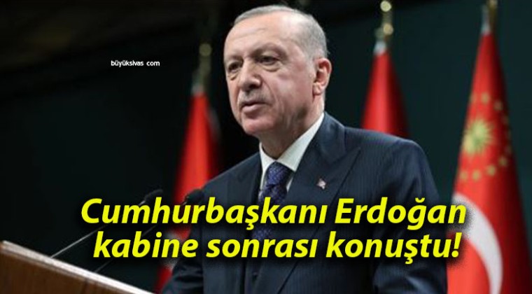 Cumhurbaşkanı Erdoğan kabine sonrası konuştu!