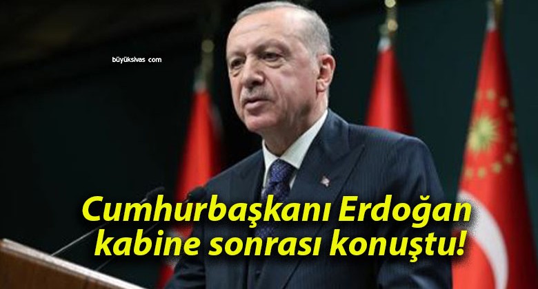 Cumhurbaşkanı Erdoğan kabine sonrası konuştu!