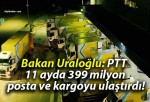 Bakan Uraloğlu: PTT 11 ayda 399 milyon posta ve kargoyu ulaştırdı!