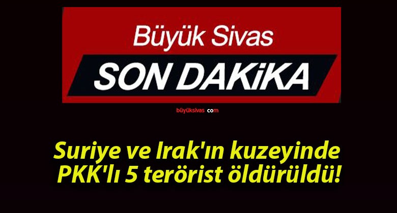 Suriye ve Irak’ın kuzeyinde PKK’lı 5 terörist öldürüldü!