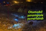 Otomobil şarampole yuvarlandı