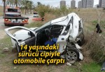 14 yaşındaki sürücü cipiyle otomobile çarptı