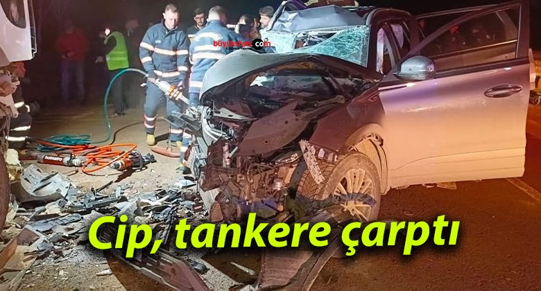 Cip, tankere çarptı